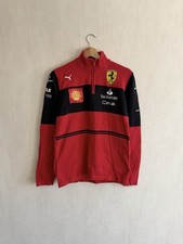 Puma 1/4 Zip Sweater Jumper Scuderia Ferrari Team Knit Red S