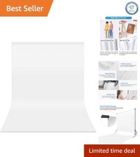 10x12 ft White Photography Backdrop - Non-Reflective Seamless Fabric