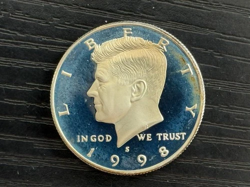 1998 S Kennedy Half Dollar 50c PROOF SILVER Coin - ME5136