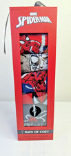 New Men s Size 6-12 Spider-Man Cozy Crew Socks 7 Pairs Gift Set Marvel Comics