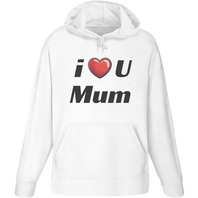 Hoodie / Kapuzenpullover ''I Love You Mum'' für Erwachsene (HO052300)