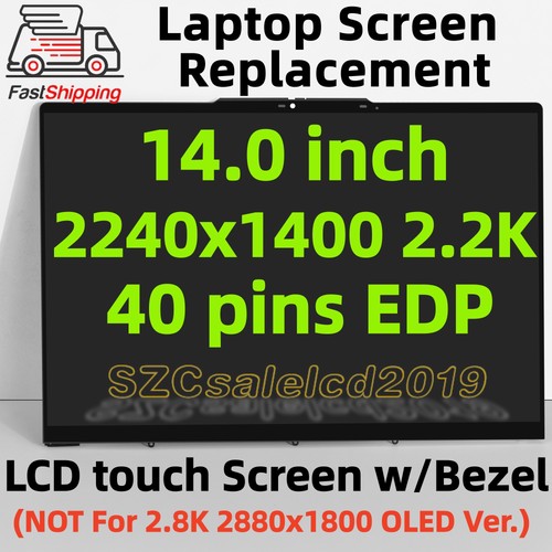 14" IPS For Lenovo Yoga 7 14ARB7 WUXGA+ LCD Touch Screen w/Bezel 5D10S39810 New