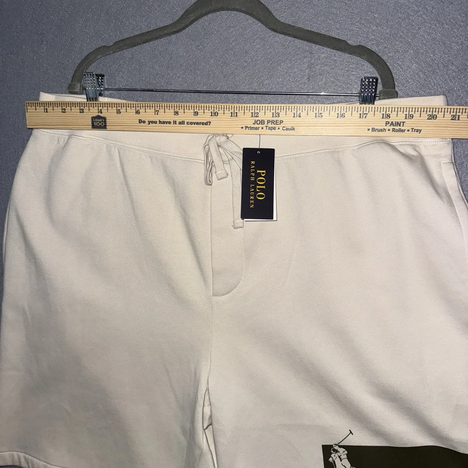 POLO RALPH LAUREN Mens 2XB Beige Fleece Athletic Lounge Shorts Big & Tall 2X XXL - Image 4 of 4
