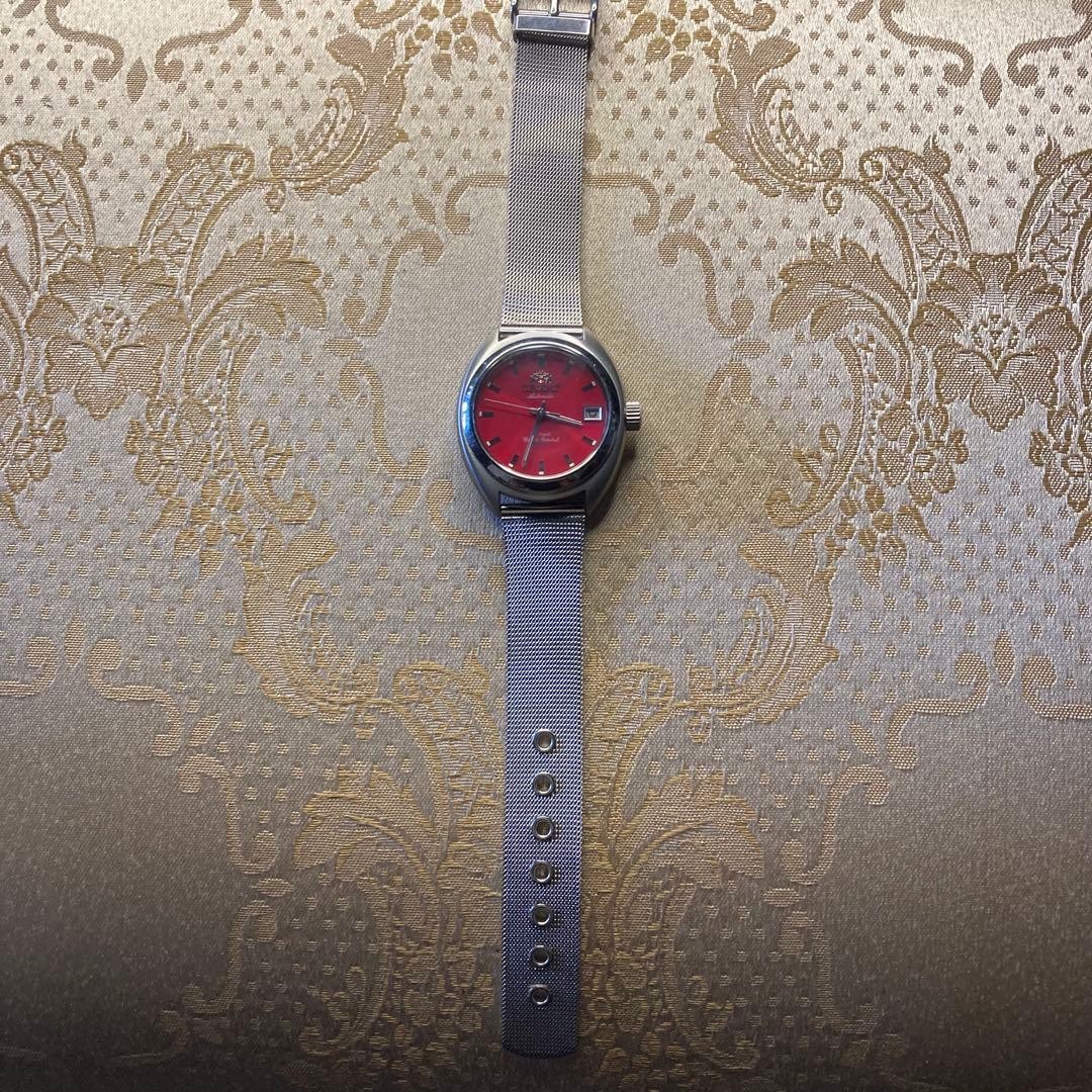 Working ORIENT Automatic Watch Red Orient Mesh Be… - image 2