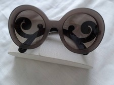 PRADA Mini Baroque Sunglasses Gray In excellent condition