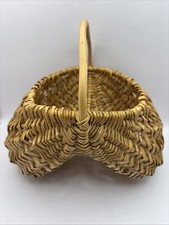 Woven Butt Basket Vintage Primitive 