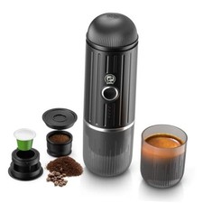 Black Self-Heating Battery-Powered Espresso Machine - Self-Heating