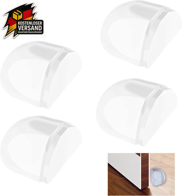 4 Stück selbstklebende Türstopper transparent für Hartböden Wand Möbel