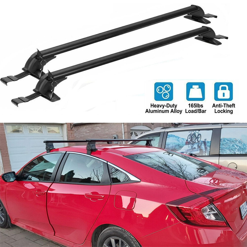 Fit For Honda Civic Jazz Lockable Alu Roof Rack Bars No Rail Anti - Main Image