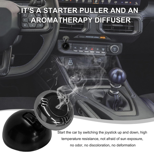 Metal Joystick Car Push Start Button Cover, Universal One-Touch Start Button Roc - Picture 5 of 12