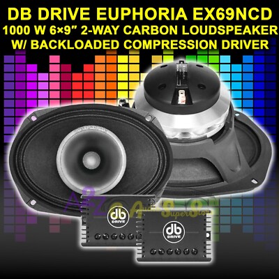 DB DRIVE EUPHORIA EX69NCD 6X9 1000W 2-WAY SPEAKERS BACKLOADED