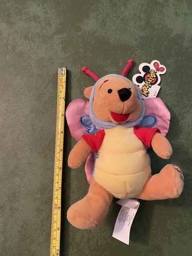 2000 Winnie the Pooh Easter Butterfly Beanie Plush 6in. - Picture 6 of 6