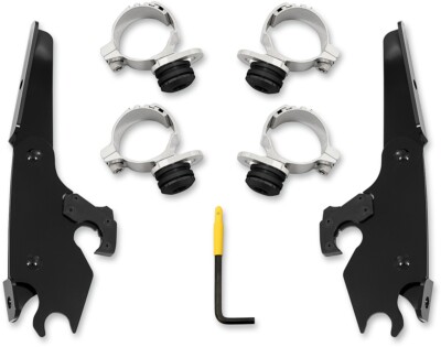 Memphis Shades Batwing Fairing Trigger Lock Mounting Kit, Black MEB2027