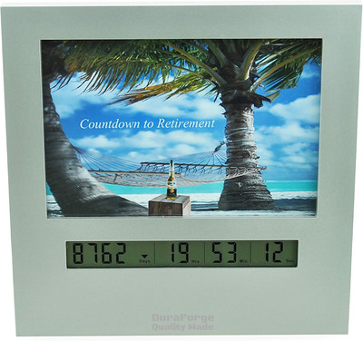 9999 Day Retirement Countdown Clock with Large Display Digital Timer & a 4X6 Pic
