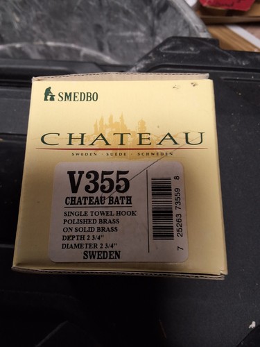 Smedbo Chateau V355 Single Handtuchhaken Messing poliert, Messing massiv - Bild 4 von 4