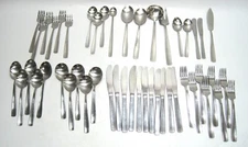 48 Pieces GENSE FACETTE Sweden Stainless 18-8 Flatware W/Serving
