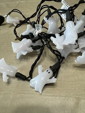 20 White LED Ghost Lights Halloween String Lights Lantern Decor