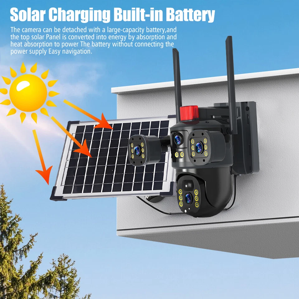 Camara De Seguridad Solar Inalambricas Para Exterior Con Vision Nocturna y Audio - Image 4 of 4