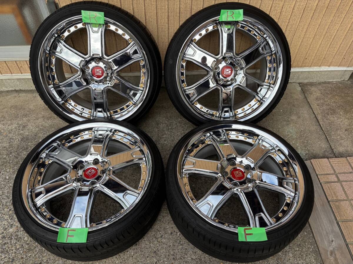 JDM WORK LS606 20 inch wheel & tire set 4Book 9J +34 10J +38 5H 