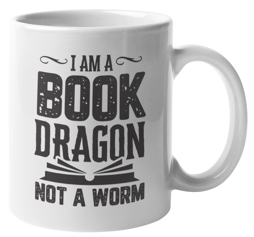 Book Dragon Coffee & Tea Mug for Book Lovers