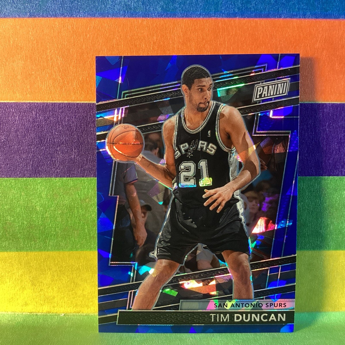 2024 Panini National VIP Gold Packs Tim Duncan #23 Blue Cracked
