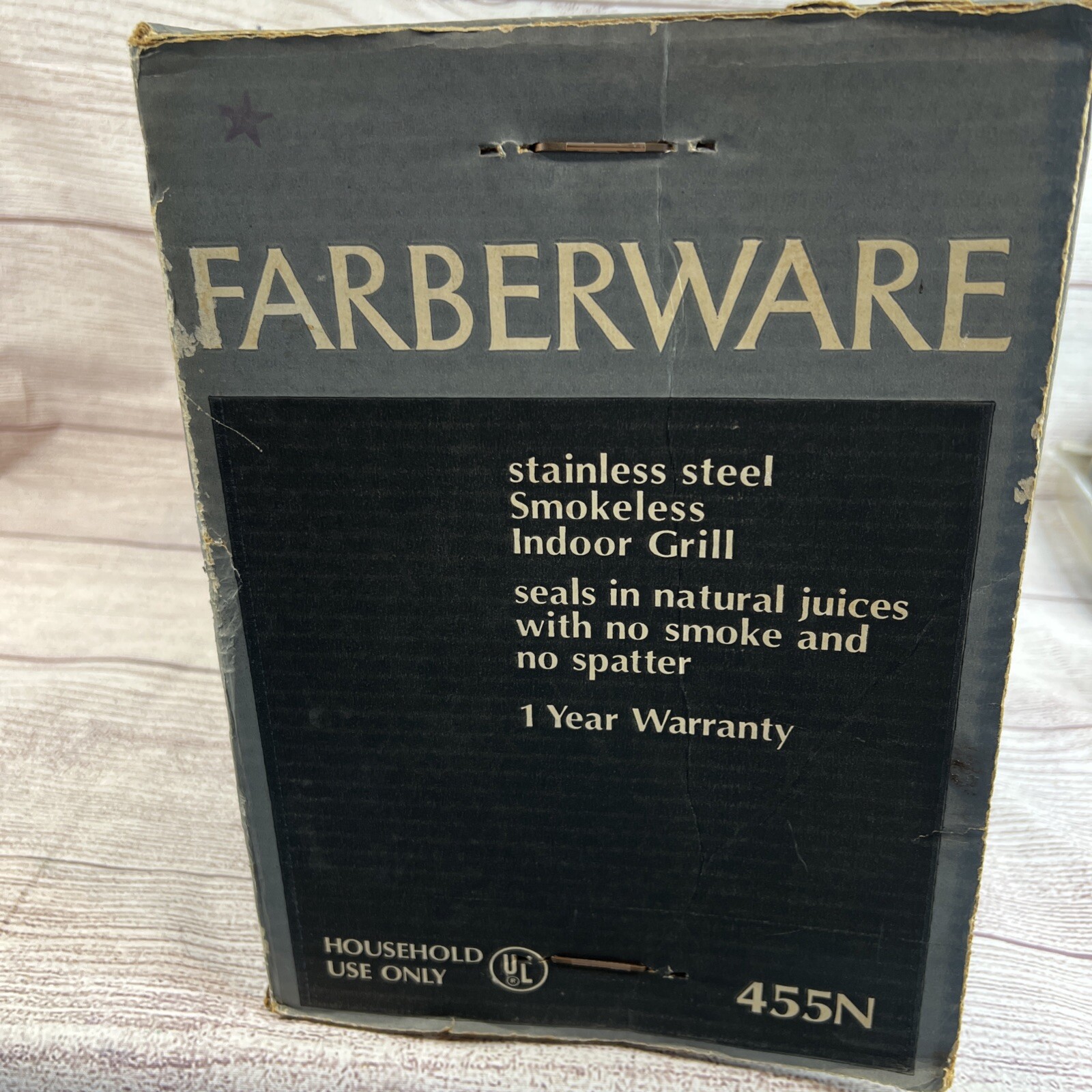 NEW Farberware 455N Stainless Open Hearth Broiler Rotisserie Electric Grill
