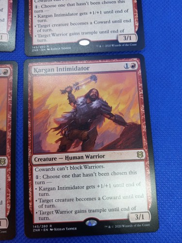 4x Kargan Intimidator Zendikar Rising Raro Magic The Gathering WOTC M6611 - Imagen 4 de 5