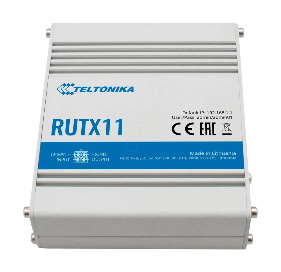 Teltonika RUTX11 Dual-SIM, 4 x Gigabit Ethernet Ports, Dual-Band AC WiFi, Blu... - Image 3 of 4
