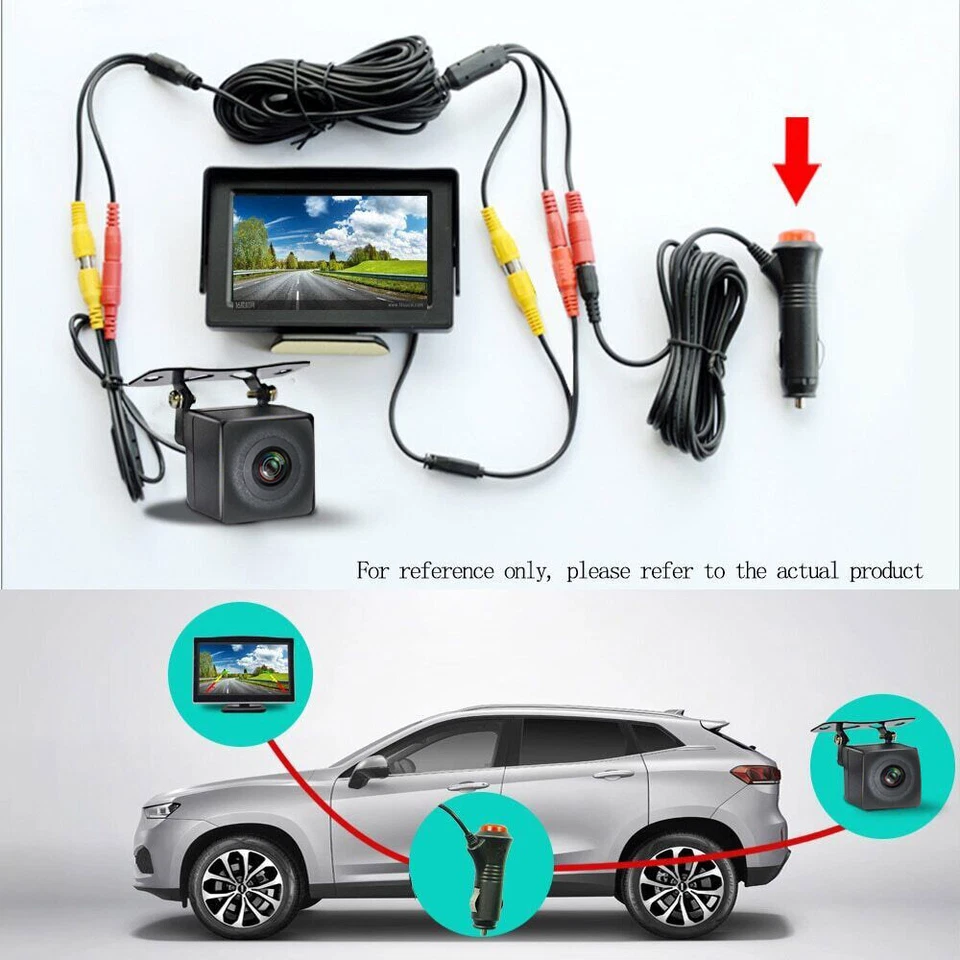 AHD Reverse Camera Waterproof Night Visin Rear View Camera w/ 5" Car LCD Monitor - Image 2 of 4