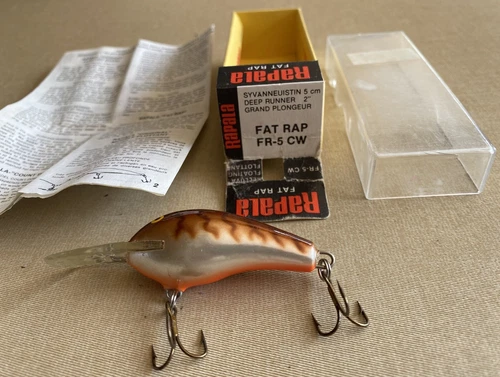 Rapala "Fat Rap" Original Box & Insert!!! FR-5 CW !!NICE!!