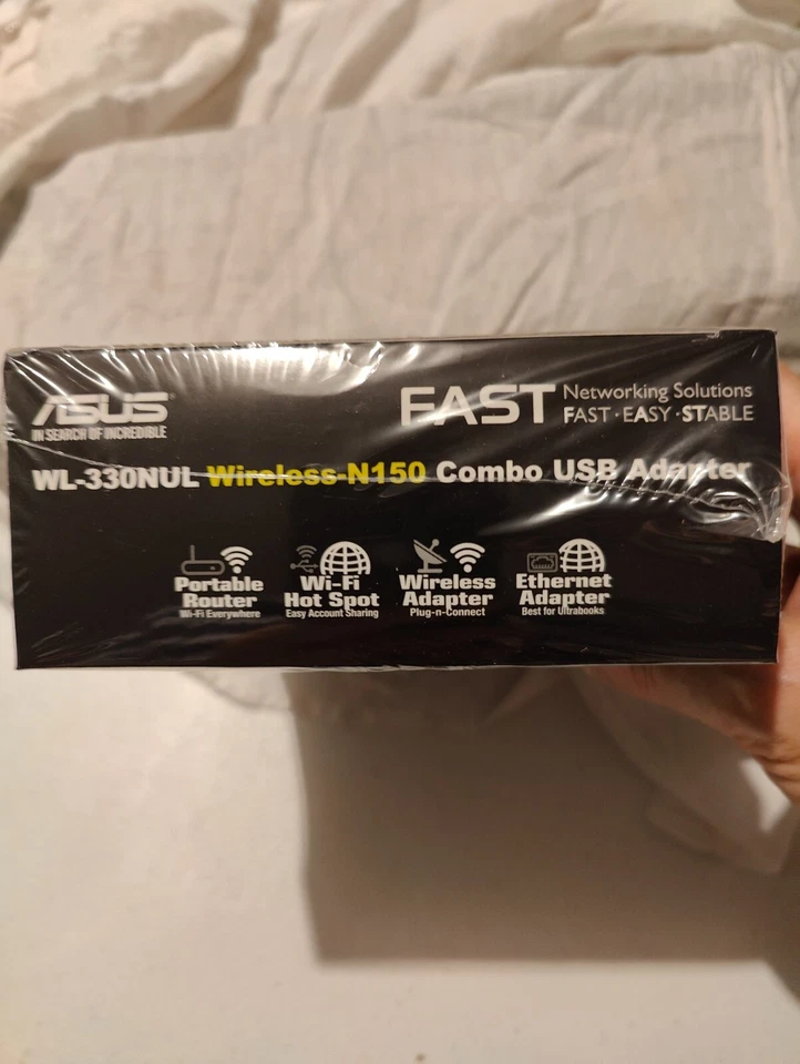 ASUS Wireless-N150 USB Adapter WL-330NUL Ethernet + Power 110–240V - Image 3 of 4