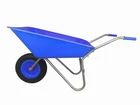 85L BLUE PLASTIC WHEELBARROW WHEEL BARROW WITH BLUE PU PUNCTURE PROOF WHEEL