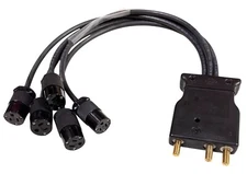 Hubbell Stage Pin Splitter Assembly 100A Male Hubbell hbl100spm (5) 15A Female E