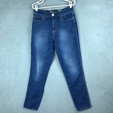 Seven7 Womens High Rise Skinny Stretch Blue Jeans Size 10