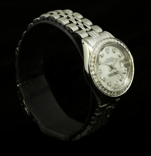 Rolex Ladies Datejust Oyster Perpetual Stainless Steel Diamond Bezel Dial Watch - Picture 5 of 11