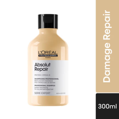 L'Oréal Professionnel Absolut Repair Shampoo For Dry & Damaged Hair With Omega 9