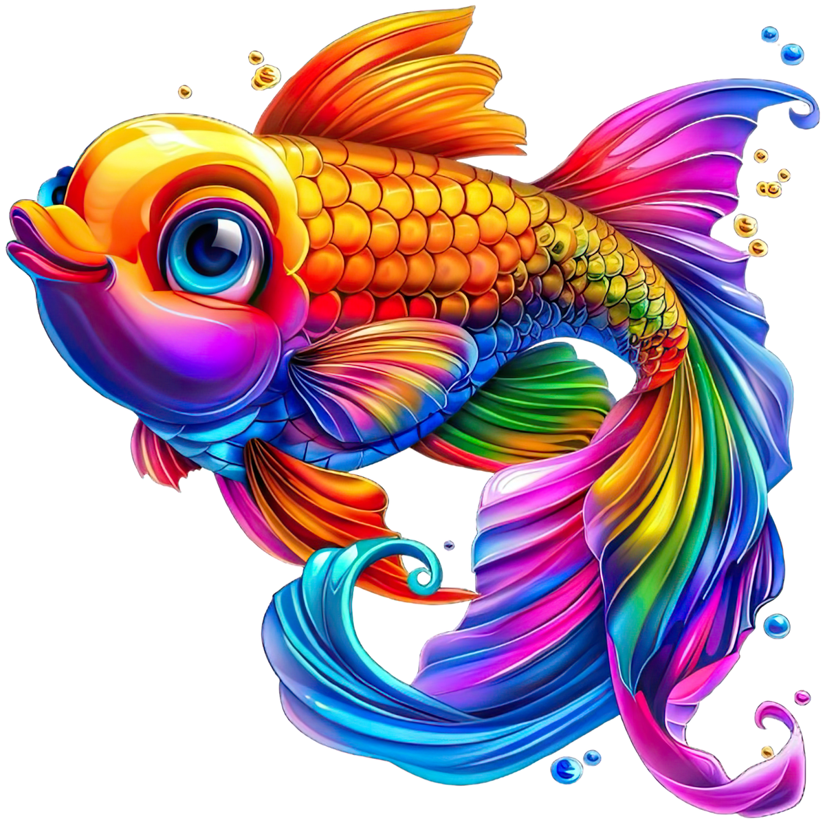 Rainbow Fish Sticker 4