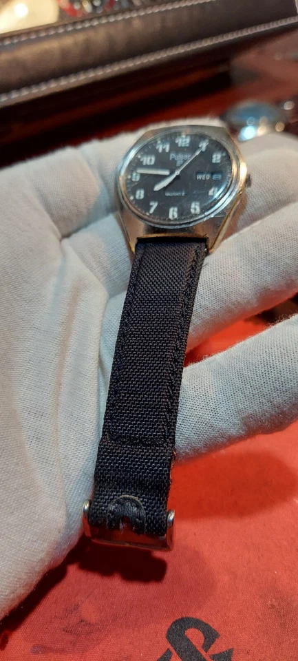 Reloj Bolsillo Pulsar Casero Esfera Negra Foto 2 de 4