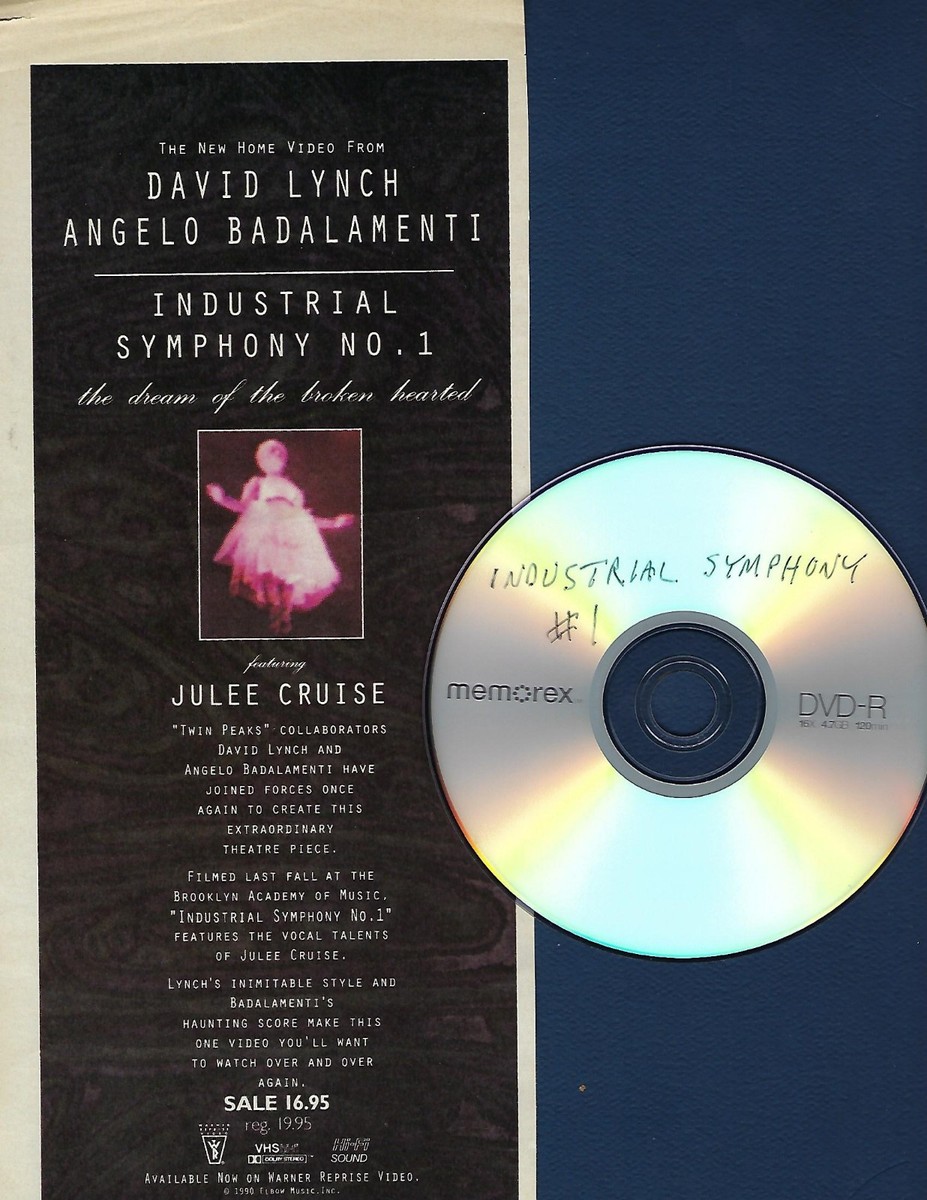 DAVID LYNCH JULEE CRUISE INDUSTRIAL SYMPHONY NO 1 AD (TWIN