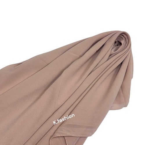 Sciarpa hijab chiffon semplice di alta qualità scialle morbida Georgette Dubai elegante - Foto 26 di 125