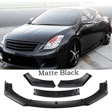 FOR NISSAN ALTIMA 2007-2015 Front Bumper Lip Splitter Spoiler Matte Black Body