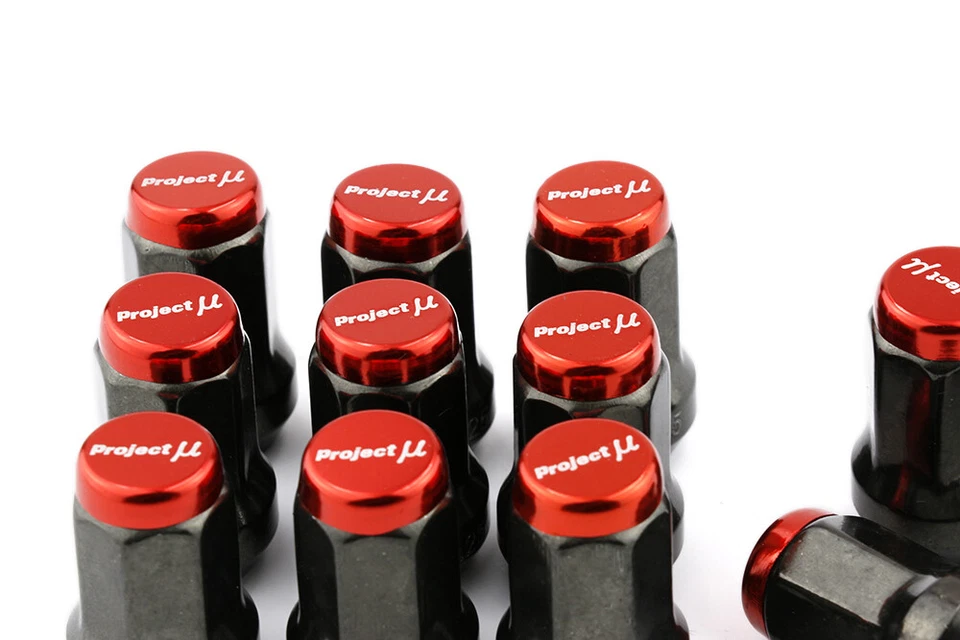 Juego de 20 tuercas de bloqueo de tuercas de rueda de acero SPEC M12x1.25 Project MU compuesto rojo Foto 3 de 4