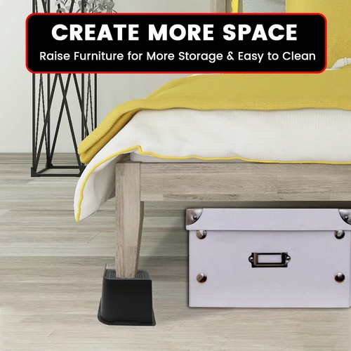 Bed Risers 4 inch6 inch 8 inch Oversized Furniture Risers Support Up to 6000 ... - Picture 7 of 8
