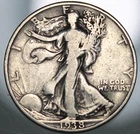1938 D Walking Liberty Half Dollar - Fine !!