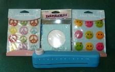 HEAVY DUTY LONG ARM DAISY FLOWER PAPER PUNCH & 3 NOS PACKS  DIMENSIONAL STICKERS