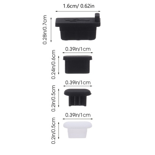 40 Pcs Mobile Staubstecker Silikon-Schutzkappe USB-Anschlusskappen - Zdjęcie 11 z 12