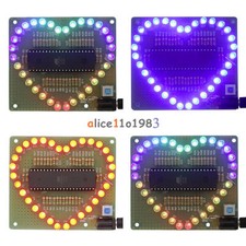DIY Kit Heart Shaped LED Colorful Light Water Electronic Suite Set Gift