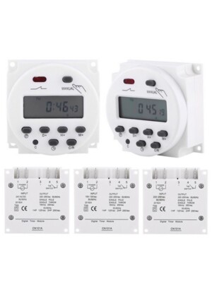 Digital Timers DC/AC 12V 16A LCD/Display Programmable Timer Switch 60x60x30MM