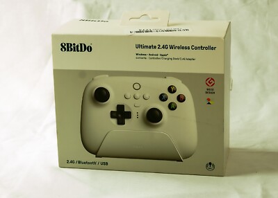 8BitDo Ultimate 2.4G Wireless Controller for Win Apple Android - White