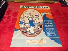 VINTAGE SHEET MUSIC FOR IM POPEYE THE SAILOR MAN GREAT ARTWORK